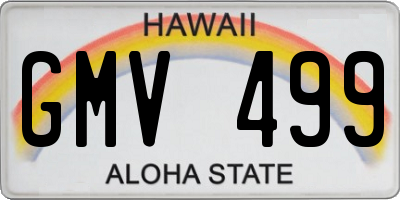 HI license plate GMV499