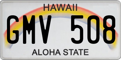 HI license plate GMV508