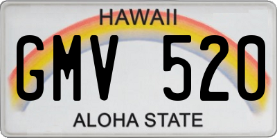 HI license plate GMV520