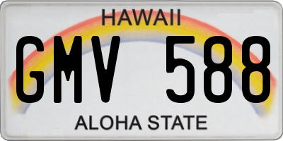 HI license plate GMV588