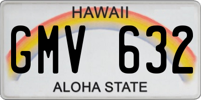 HI license plate GMV632