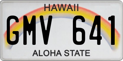 HI license plate GMV641