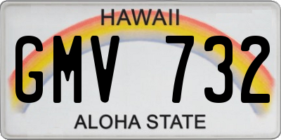 HI license plate GMV732