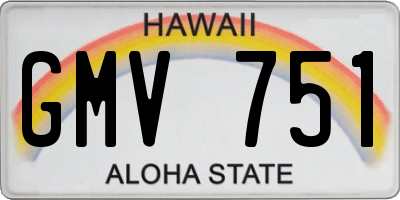 HI license plate GMV751
