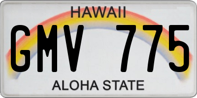 HI license plate GMV775