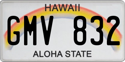 HI license plate GMV832