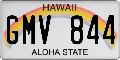 HI license plate GMV844
