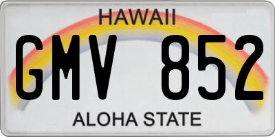 HI license plate GMV852