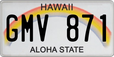 HI license plate GMV871