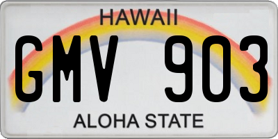 HI license plate GMV903