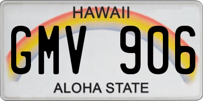 HI license plate GMV906