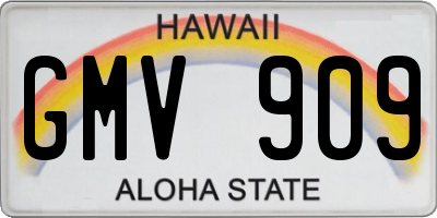 HI license plate GMV909