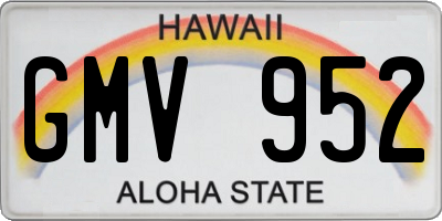 HI license plate GMV952