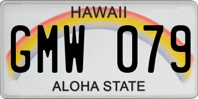 HI license plate GMW079