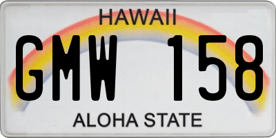 HI license plate GMW158