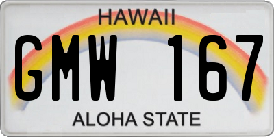 HI license plate GMW167