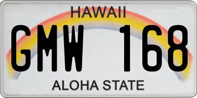 HI license plate GMW168