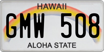 HI license plate GMW508