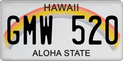 HI license plate GMW520