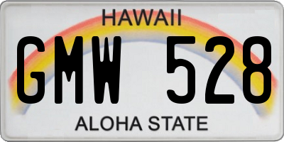 HI license plate GMW528