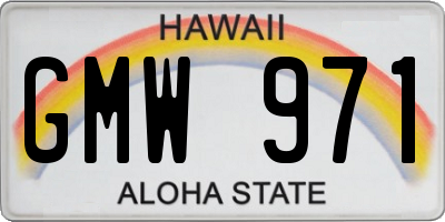 HI license plate GMW971