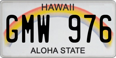 HI license plate GMW976