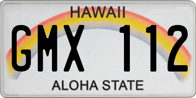 HI license plate GMX112
