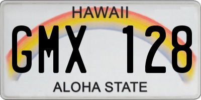 HI license plate GMX128