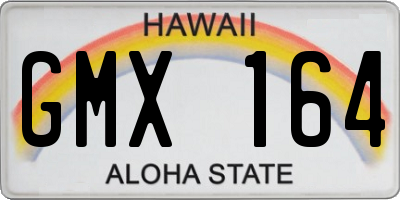 HI license plate GMX164
