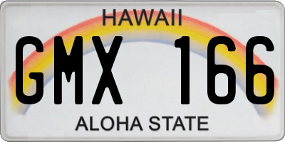 HI license plate GMX166
