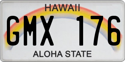 HI license plate GMX176