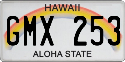 HI license plate GMX253