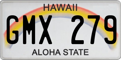 HI license plate GMX279