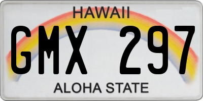 HI license plate GMX297