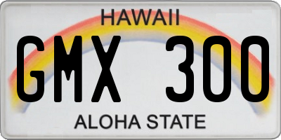 HI license plate GMX300