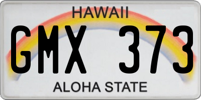 HI license plate GMX373