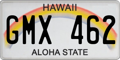 HI license plate GMX462