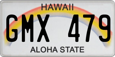 HI license plate GMX479