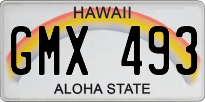 HI license plate GMX493