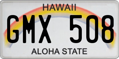 HI license plate GMX508