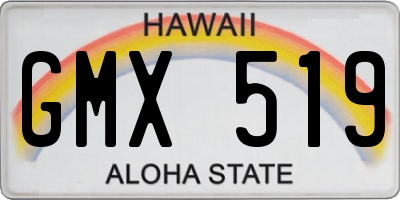 HI license plate GMX519