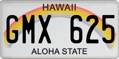 HI license plate GMX625