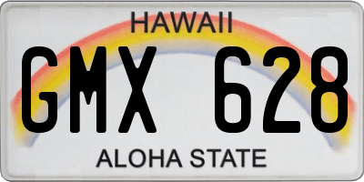 HI license plate GMX628
