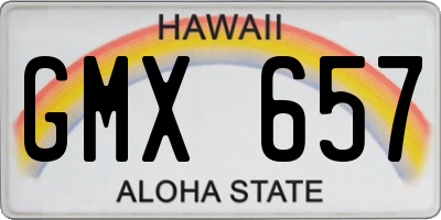 HI license plate GMX657