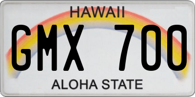 HI license plate GMX700