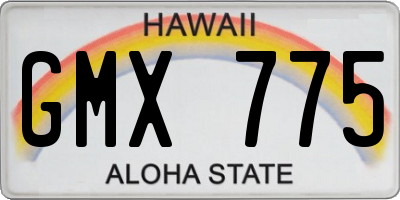 HI license plate GMX775