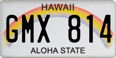 HI license plate GMX814