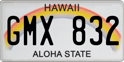 HI license plate GMX832