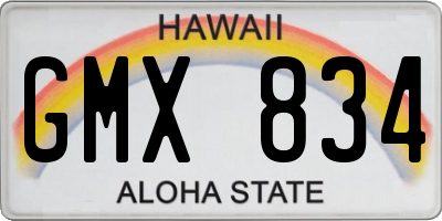 HI license plate GMX834