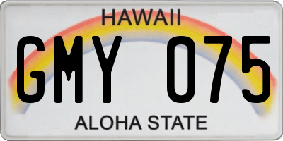HI license plate GMY075